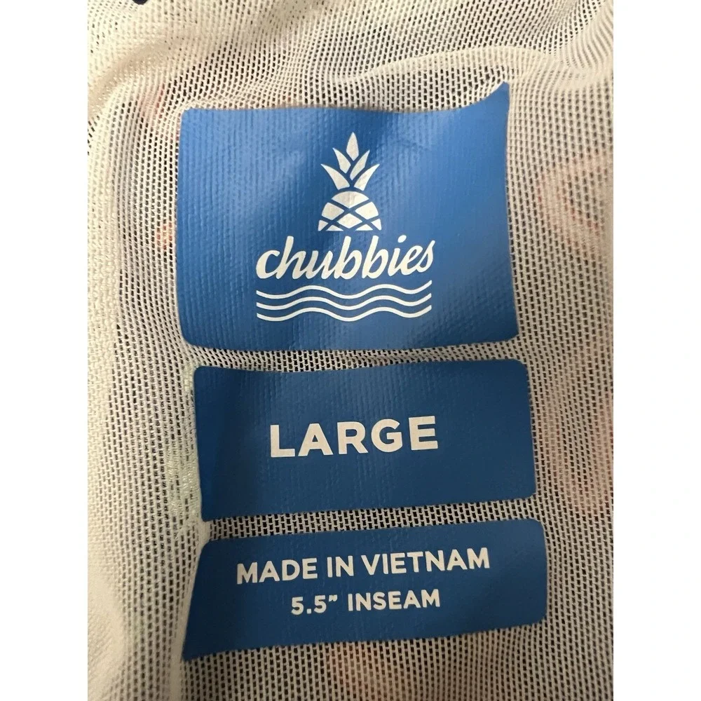 Chubbies The Neon Lights Classic Swim Trunks Sz L Large Shorts Lined 5.5